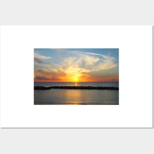 Seven Mile Caribbean Island Sunset Posters and Art